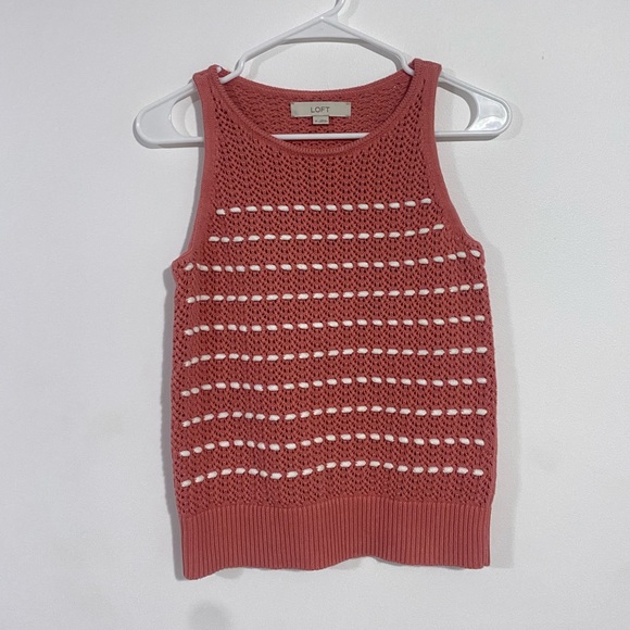 Loft Coral Knit Sweater Tank Top - Picture 7 of 7